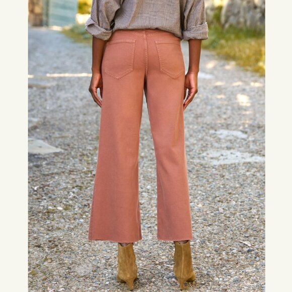 Frank & Eileen Wide Leg Jeans Cloves Terracotta Size 32 - Picture 13 of 13